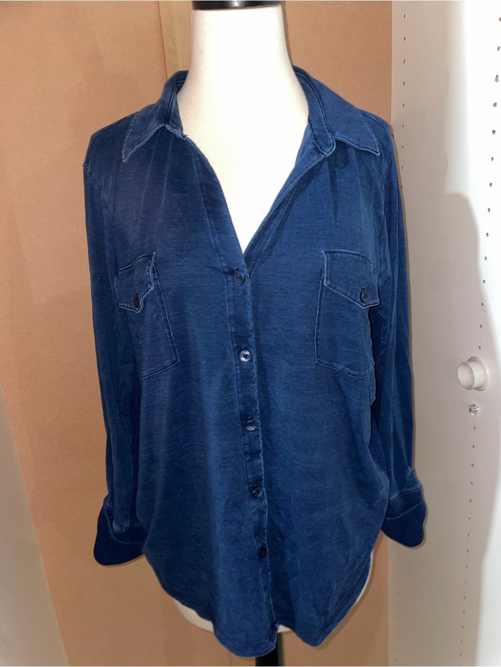 Chico's Blue Button-Front Top